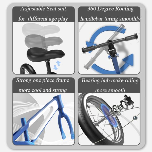 12Inch EVA Tyre 2 Wheel Bike No Pedals Lightest Balance Bike Long Using Life