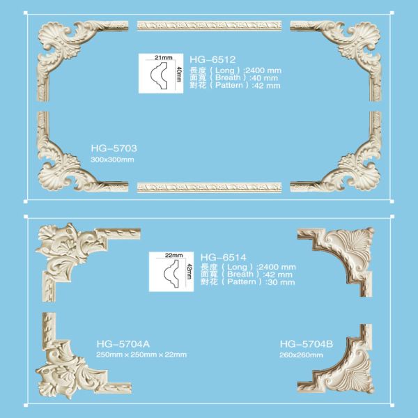 2025 Hot Sale Skirting Polyurethane Ceiling Cornice Mold Decorative PU Crown Moulding