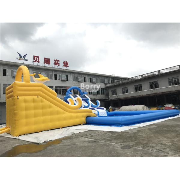 Customized Inflatable Water Park Slide With Pool / Kids Inflatable Playground