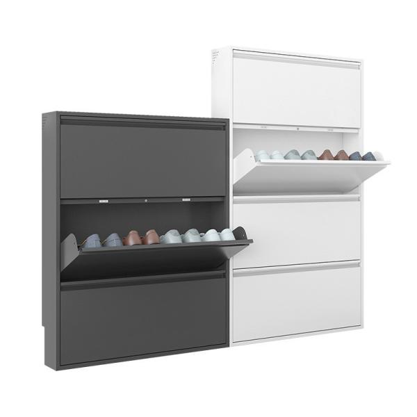 Living room sliding door shoe rack white shoe storage cabinet