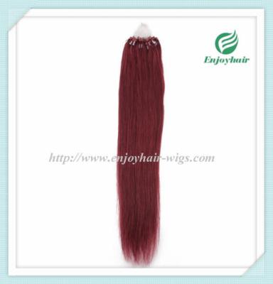 Micro ring loop hair extensions 16-26L Malaysian remy hair 99J# color hair