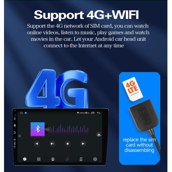 9 дюймовый авто DVD-плеер Android навигация с 6 128 ГБ 4G Wifi GPS Dsp Rds AM Двойной дини автомобильное радио