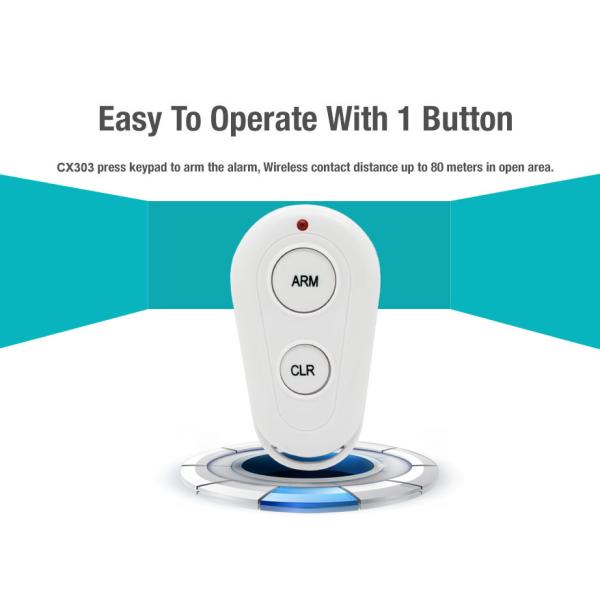 Indoor 130dB Wireless Motion Sensor Alarms with Remote Control Alarm CX303