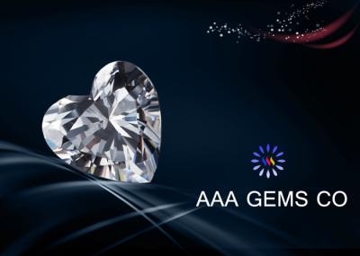 7 MM Enthusiastic Heart  White Moissanite , 4 Carat Moissanite