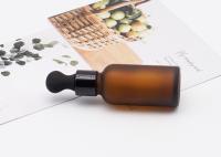 Divers compte-gouttes givré 30ml 50ml d'Amber Cosmetic Glass Bottle With