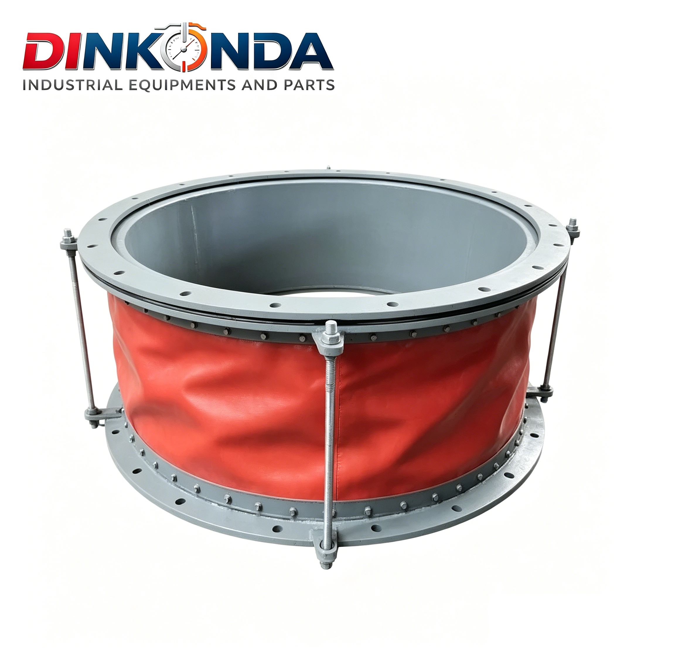 DINKONDA GLOBAL Power Plants Special Circular Non-metallic High-temperature Resistant Composite Skin Compensator Expansion Joint, Circular Air Duct Flexible Compensation Element