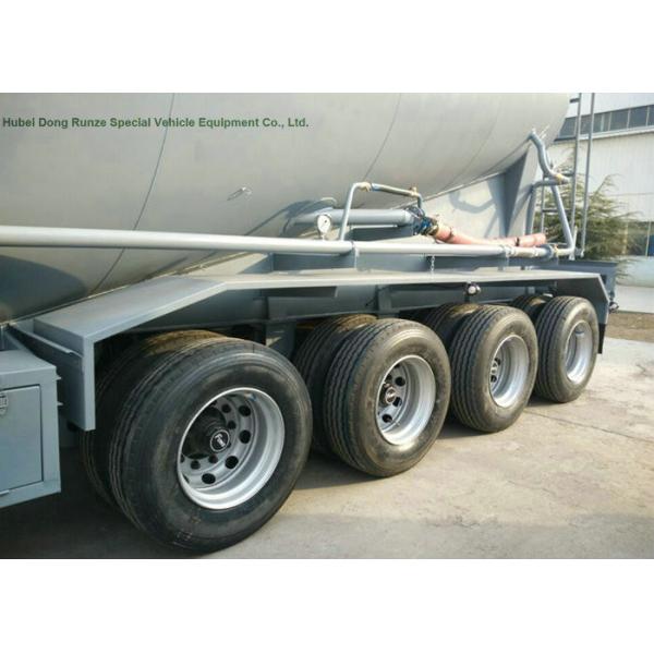 68-70cbm 4 Axle Tank Semi Trailer , Bulk Cement Trailer High Working Performnce