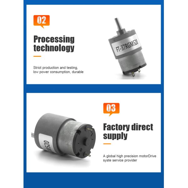 FT-37RGM520 6 12V 24V Mini Gear Box Motor Transmission Micro Geared Motor