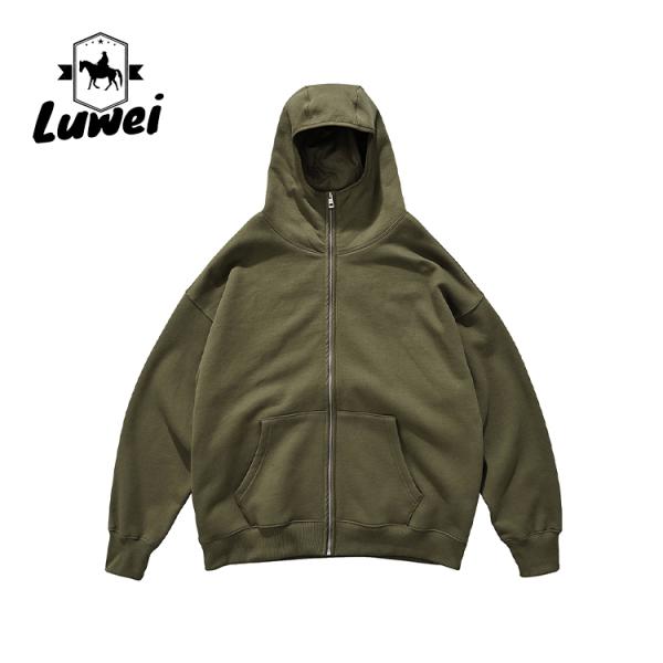 Unisex Heavyweight Cotton Hoodie Pullover Oversized Male Blank Sweatshirts