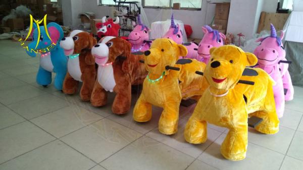 Hansel  amusement park electric kids ride furry dinosaur toy for shopping mall