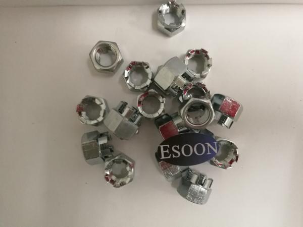 DIN935 Hexagon slotted and castle nuts ISO7035 GB6178-86 M12*1.5,Grade 8 Class,ZInc Surface