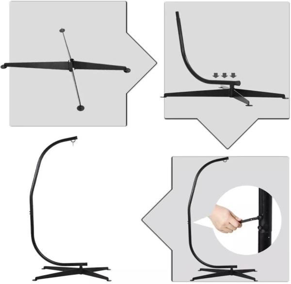 Outdoor Indoor Powder Coated Solid Steel Standing Frame with Easy Collapsible Design