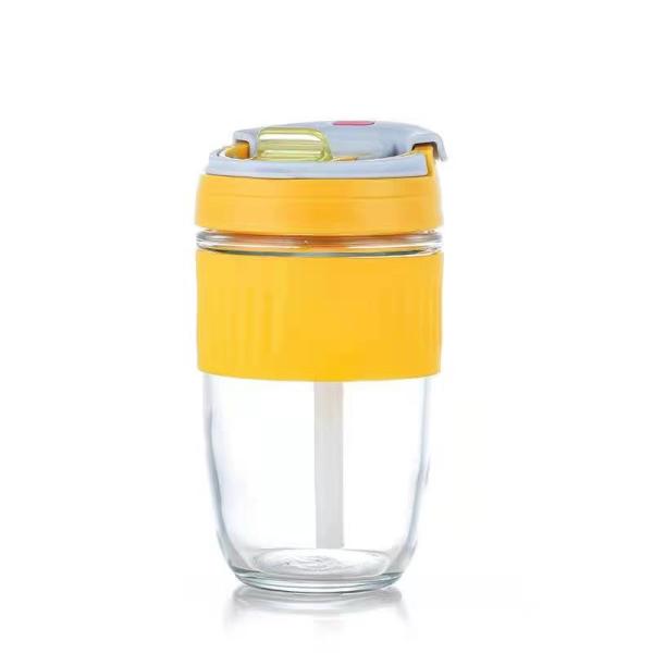 High Borosilicate Glass Drinking Water Bottles With Silicone Sleeve