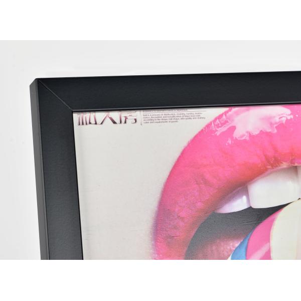 Vertical 1290x460mm Poster Display Stand Black V Stand Steel Plate