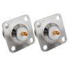 N Type RF Coaxial Connectors Flange Mount Solder Type , Female Jack Plug Connector