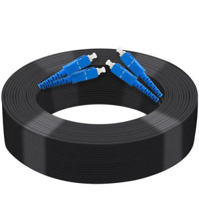 Single Mode FTTH Drop Cable Galvanized Steel Wire 1 2 4 Core G652 G652d G657a G657a2