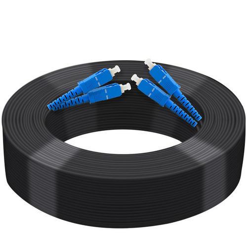 Single Mode FTTH Drop Cable Galvanized Steel Wire 1 2 4 Core G652 G652d G657a G657a2