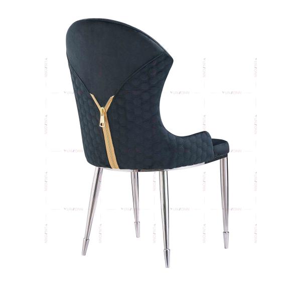 Piernas de acero inoxidables del diseño de lujo de la tela de YUNZONN que cenan la silla