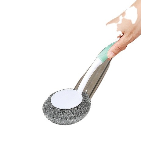 Galvanized Steel Scourer with Plastic Handle Kitchen Cleaning