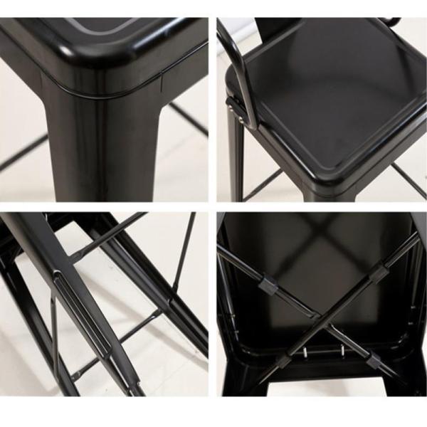 YLX-1100 Modern Steel Armrest Coffee Bar Dining Chair with Wood or Soft Cushion