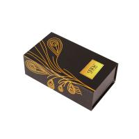 Caixa de embalagem de perfumes pretos de luxo com cartão