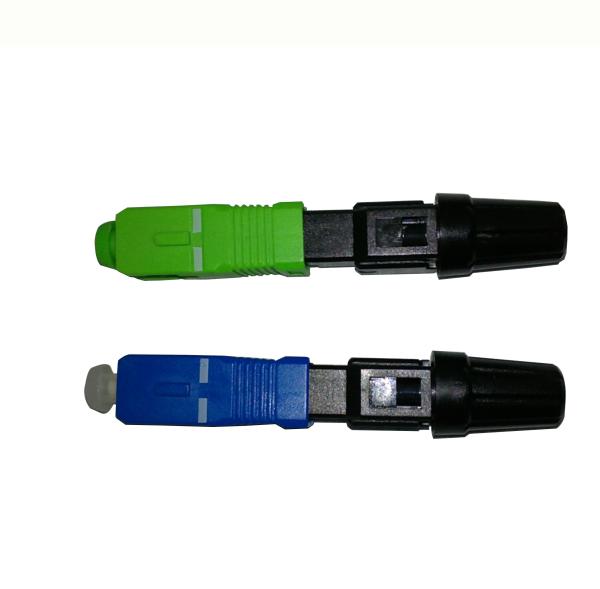 Conector rápido SM/MM das fibras ópticas do conjunto do SC verde/bege/azul