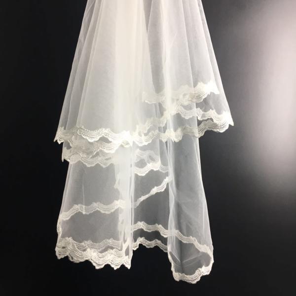 Embroidery  lace with bead   Ivory/White Bridal Veil with Rhinstone Wedding Accessories