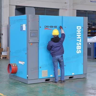 Silent Oil Free Air Blower 75kW 100HP Rotary Screw Blower Air Compressors