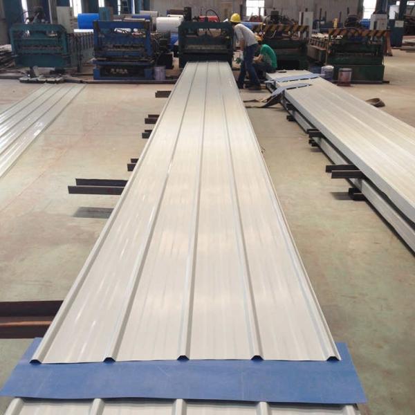 RAL9002 Branco Cinza Off Branco Cor Telhas Metal Panéis de Telhado Trapezoidal Galvanizado Corrugado Metal Panéis de Telhado 0,45mm TCT