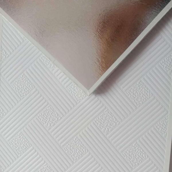 High Quality PVC Laminated Gypsum Ceiling Fire Resistant Water Resistant Decorative 600x600mm