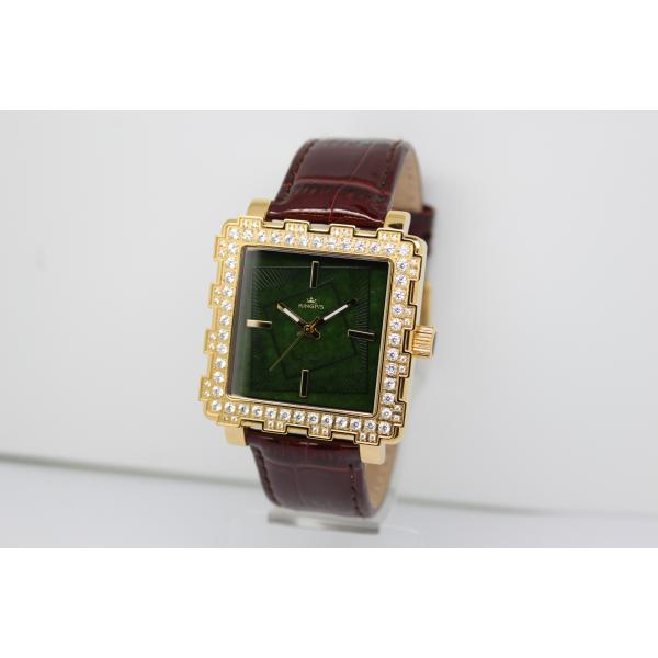OEM Couple Fashional Jade Watch Genuine Leather Wrist Watch Green