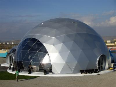 Geo Shelters Geodesic Transparent Dome Tent Glass Door 24m For Outside Events