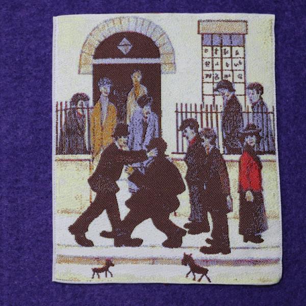 Straight Cut Fabric Woven Apparel Labels Cotton Yarn Custom Neck Tags