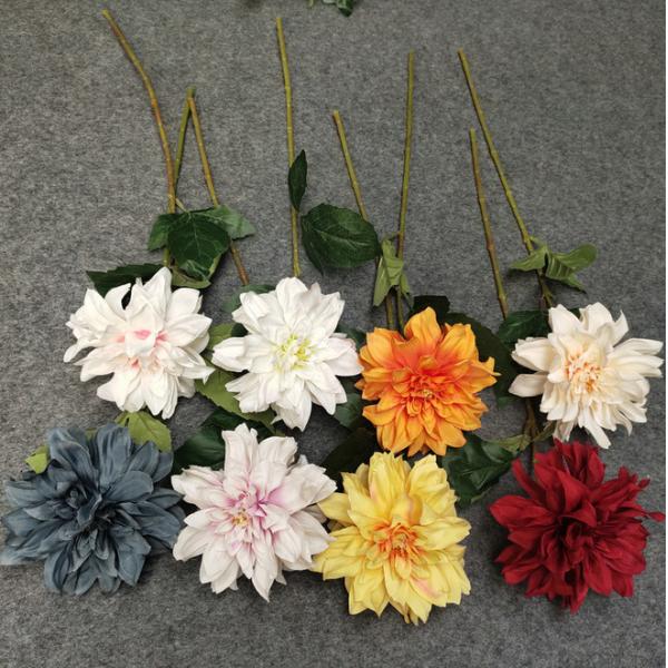 European Style 3 Heads Dahlia Artificial Flower For Home Party Wedding Silk Flower