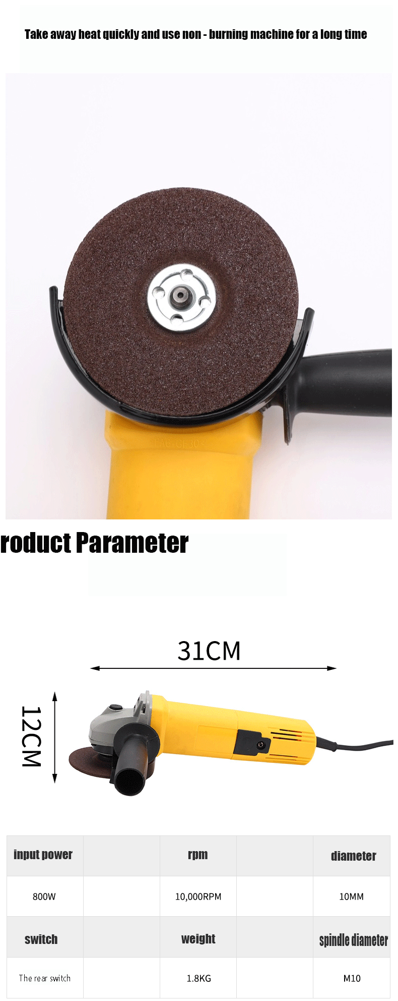 100mm 220V China Professional Customizable Angle Grinder Cordless Angle Grinders Sander Tool Sets De Walt