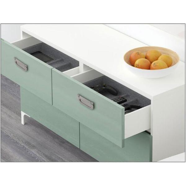 Classical Zinc Alloy Concealed Drawer Pulls , Gold / Black Square Hidden Flat Dresser Pulls