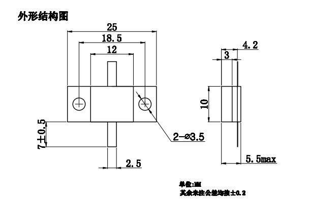 Flange Mount RF Resistor with 1~100 Ohms Resistance ±5% Tolerance and DC-1GHZ Frequency Range