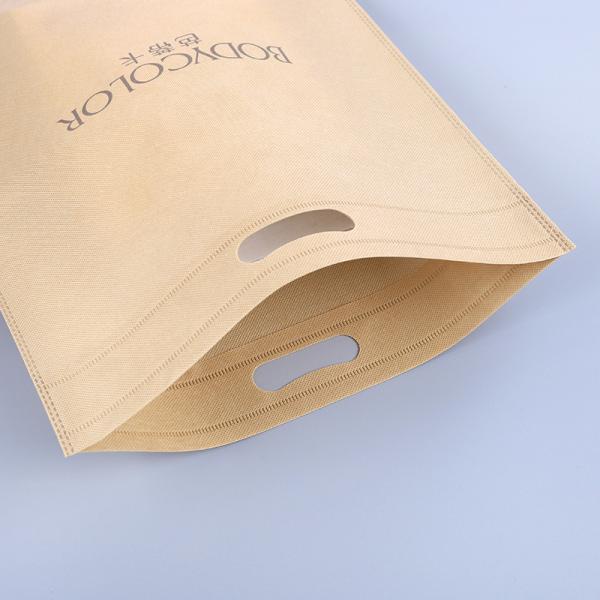 Precio de la bolsa de transporte personalizada barata de corte D no tejida promocional de corte D con logotipo impreso