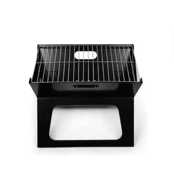 Outdoor Camping Sheet Metal BBQ , Folding Charcoal BBQ Grill 47X25X49cm