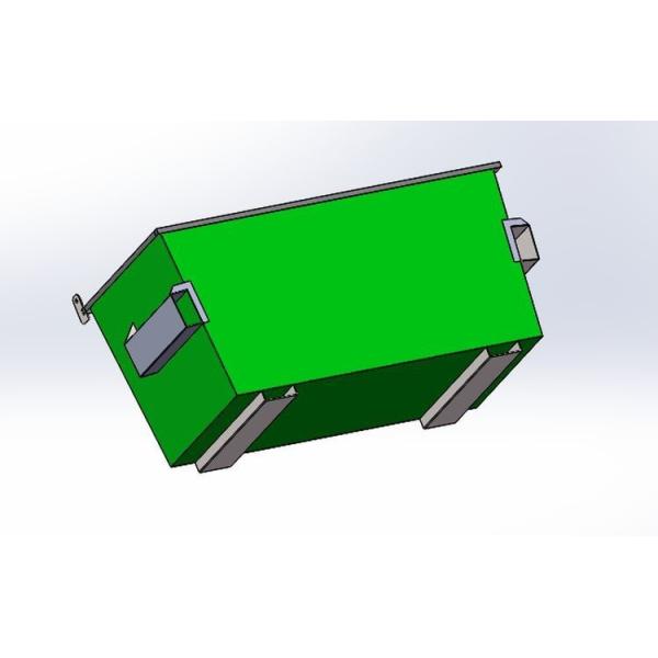 1.5m Open Top Front Lift Bin Stackable Design Garbage Truck Compatible Waste Management