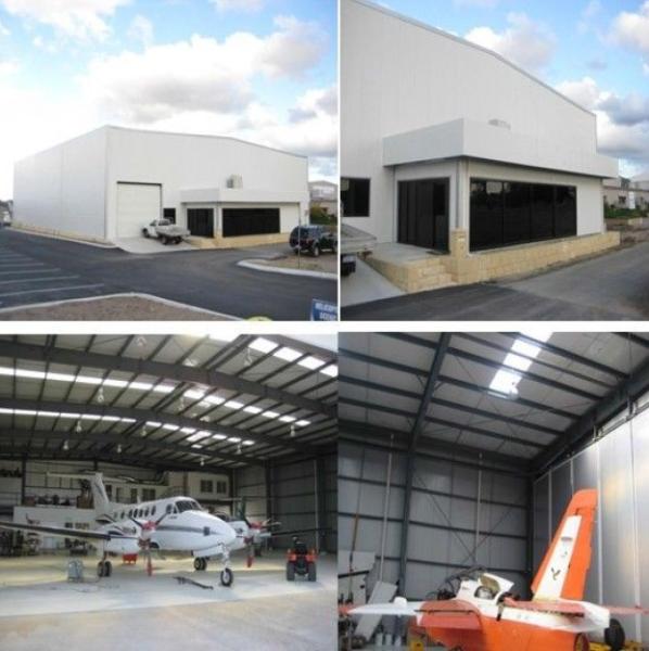 Q355 Q235 Steel Structure Aircraft Hangar Shed Construction With Aluminum Alloy Window