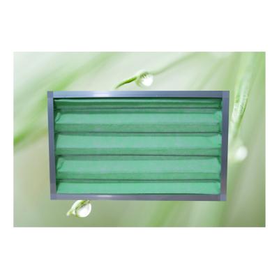 Washable Panel Air Filter Green Cotton Media Pleated Filter For Laminar Flow Hood
