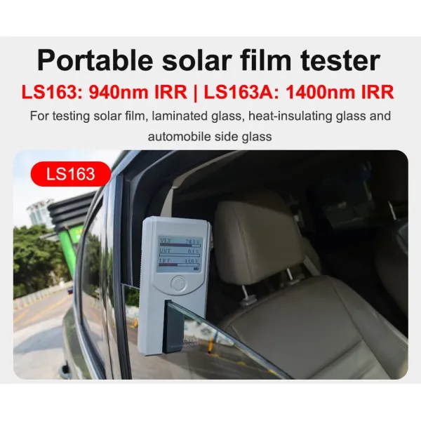 Ls163 Ls163A Portable Rotatable Screen Glass Car Window Tint Meter Solar Film Tester