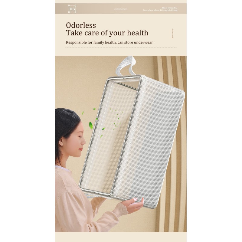 Transparent Pvc Clothing Storage Box with Handle, Drawer-Type Pants Storage Box with Lid
