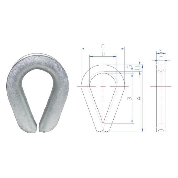 2-1/4» слабое стальное сверхмощное кольцо веревочки провода
