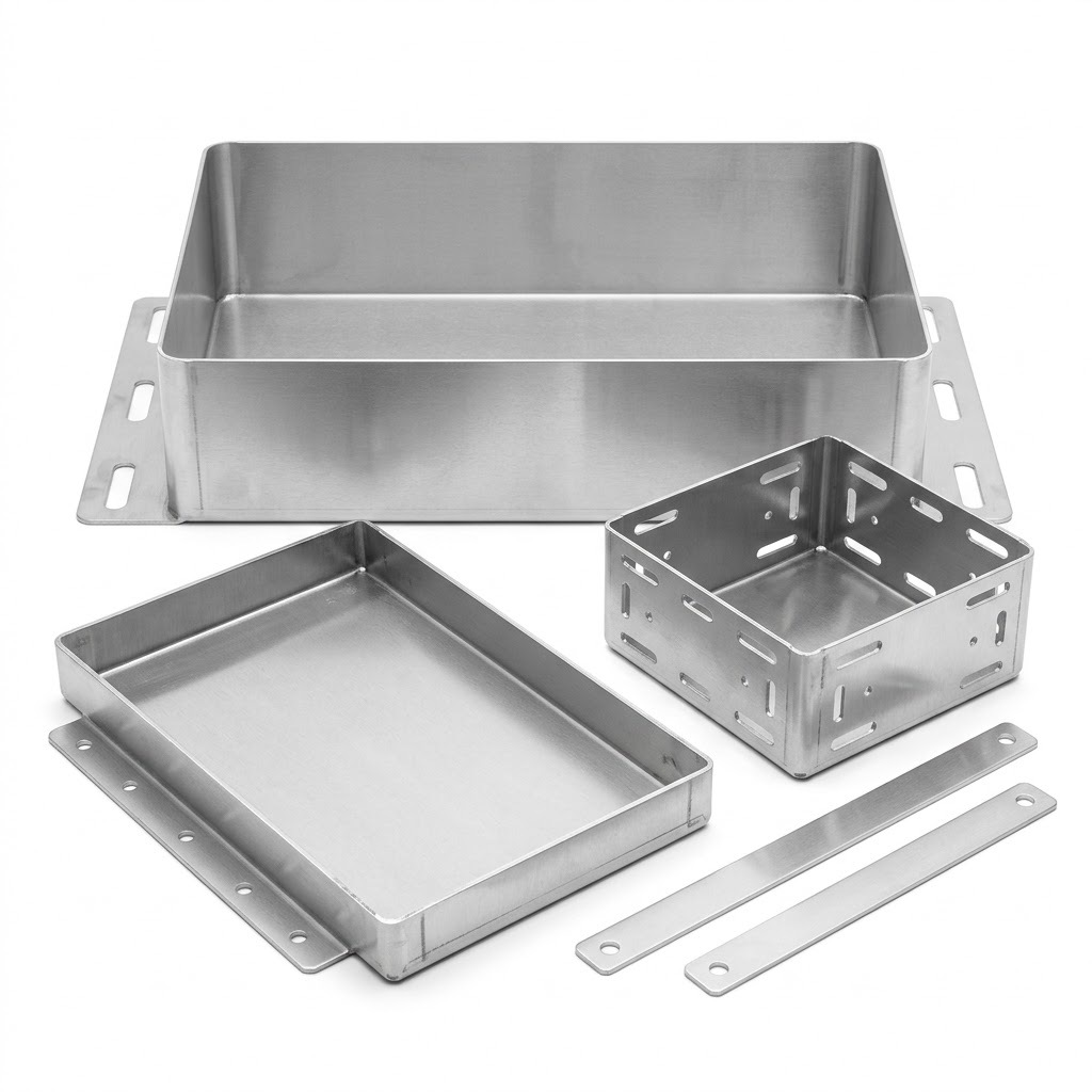 Custom 5052 Aluminum Battery Tray Sheet Metal Fabricated Industrial Power Component