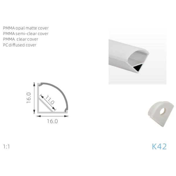 Профиль СИД угловой алюминиевый привел алюминиевый профиль для освещения приведенного прокладки 45D 90D