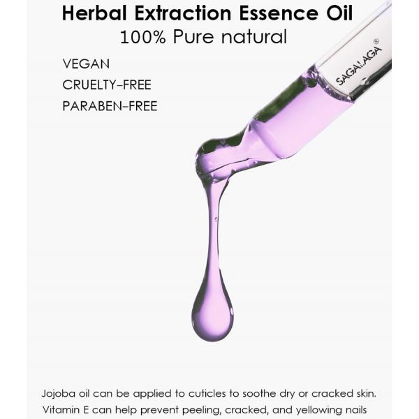 20 ml de aceite de cutícula hidratante personalizado para uñas saludables Solución de cuidado de uñas ecológica 100% pura y natural