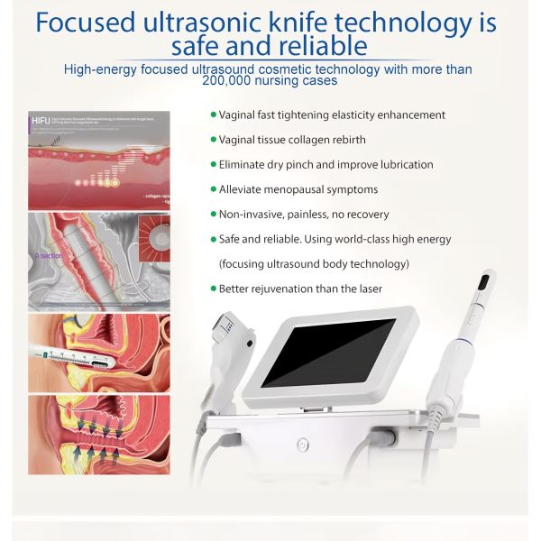 2 IN 1 HIFU Vaginal Tightening Machine Non Invasive For Clinics / Salons