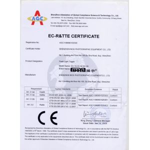 Shenzhen Nice Photographic Equipment Co., Ltd. Сертификации